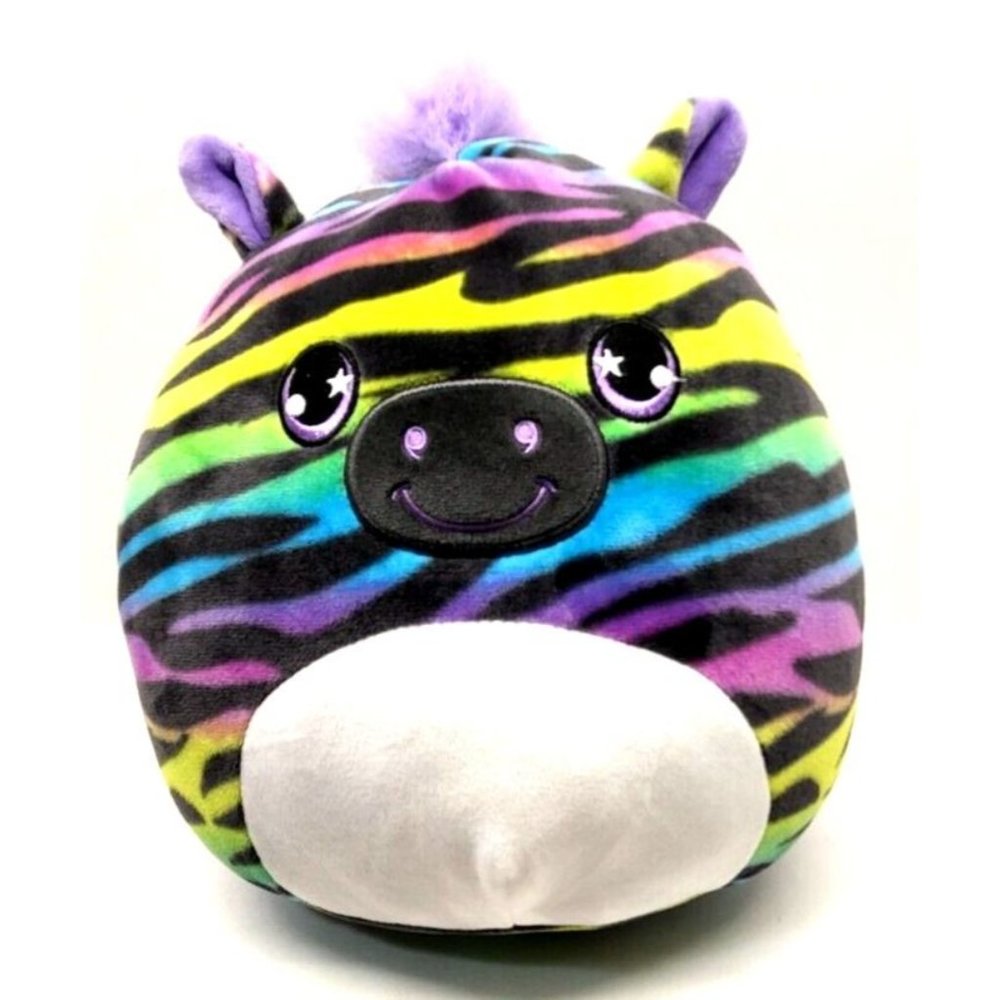 Squishmallows SAFIYAH The Rainbow Zebra Plush, 8" Tall (Z28D)